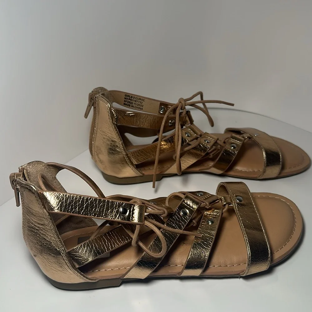 Dolce Vita Youth Girls Curse Strappy Gladiator Sandals Size‎ 3 Golden Rose